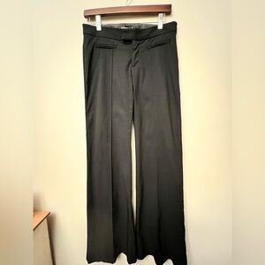 Vintage 90s Bebe Black Flare Trousers Made in USA Office Siren Y2K, Size 6